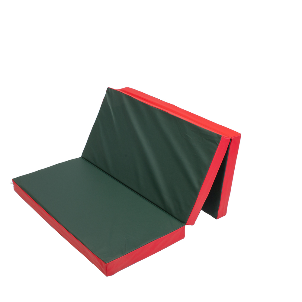 Klappbare Spiel- und Turnmatte-150x100x8- -gruen-rot_138333-gr-r
