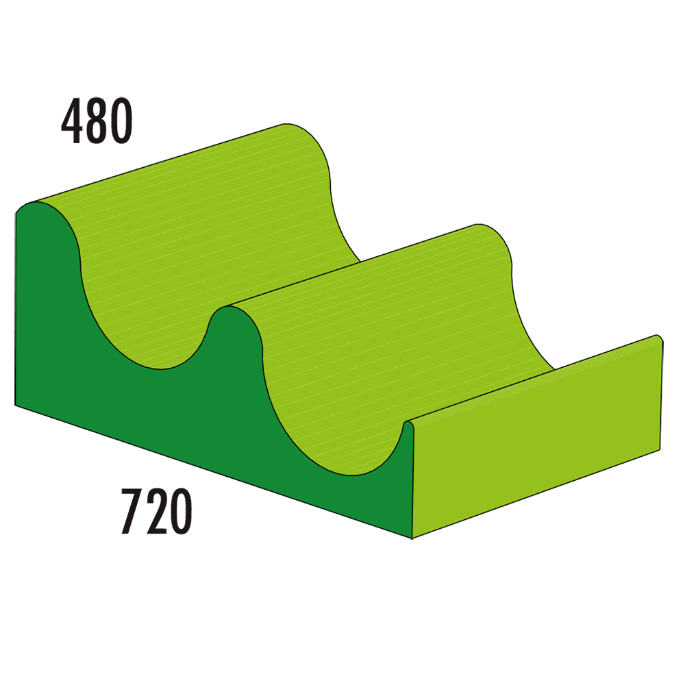 Große negative Welle MEDI - grün