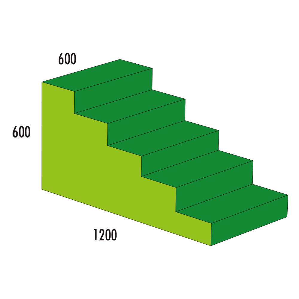 Treppe MAXI 5-stufig - grün