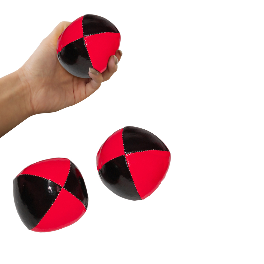 Jonglierblle 3er-Set rot-schwarz