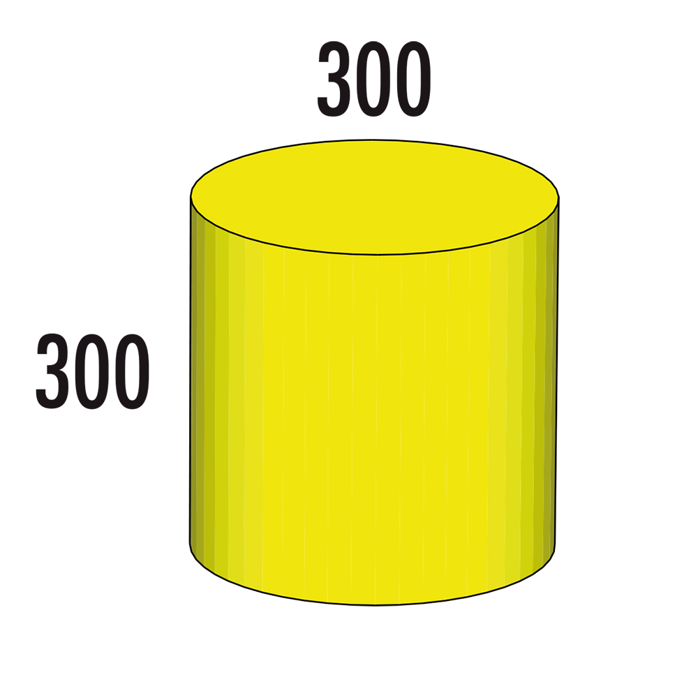 Zylinder MAXI M Ø 300 - kurz/gelb