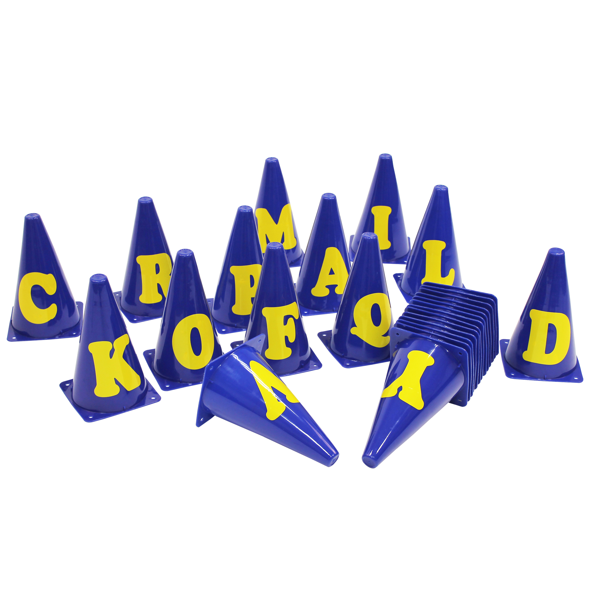 Markierungskegel mit Buchstaben