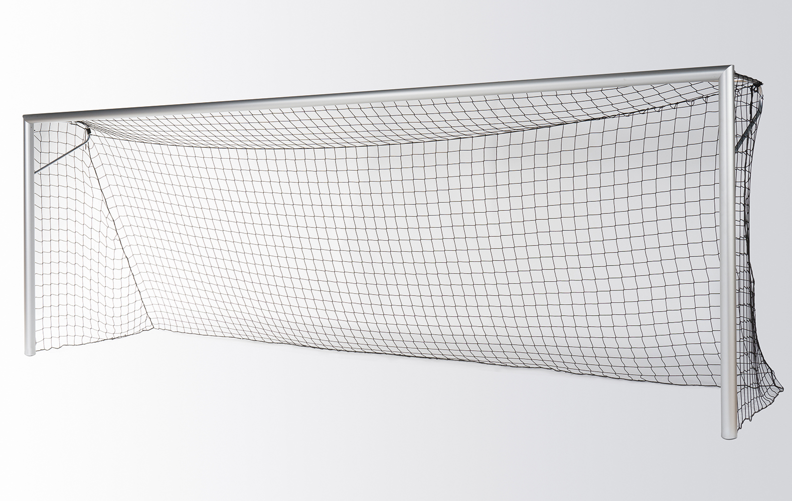 Fußballtor in Bodenhülsen mit freier Netzaufhängung 7,32 x 2,44 m