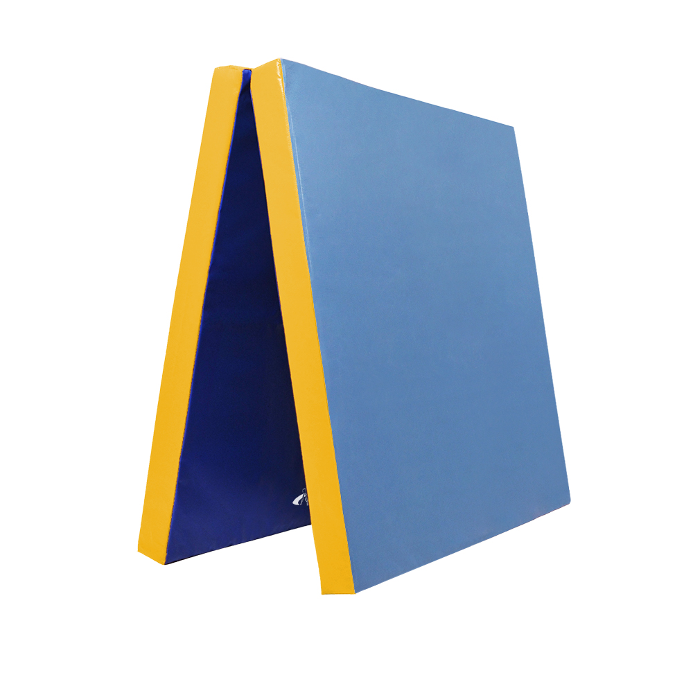 FUN klappbare Turn- und Spielmatte RG35 100x200 cm_blau-gelb