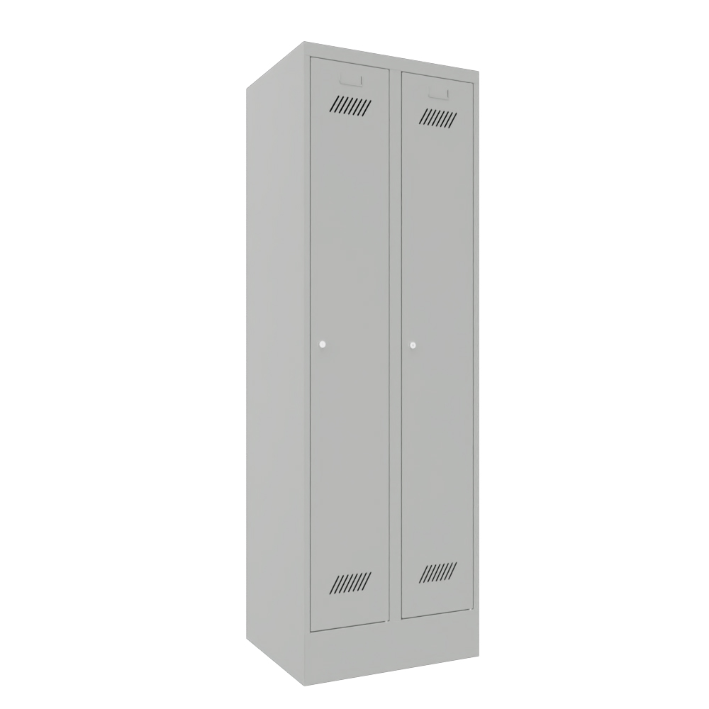 Garderobenschrank-2Abteile-mit-Sockel-geschlossen