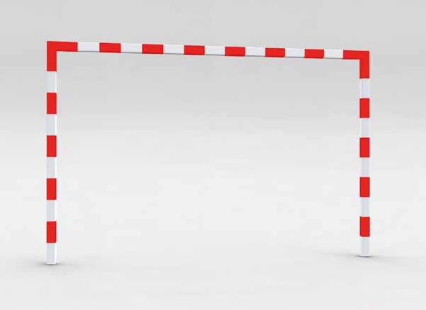 Handballtore in Bodenhülsen (Latte-Pfosten-Konstruktion)