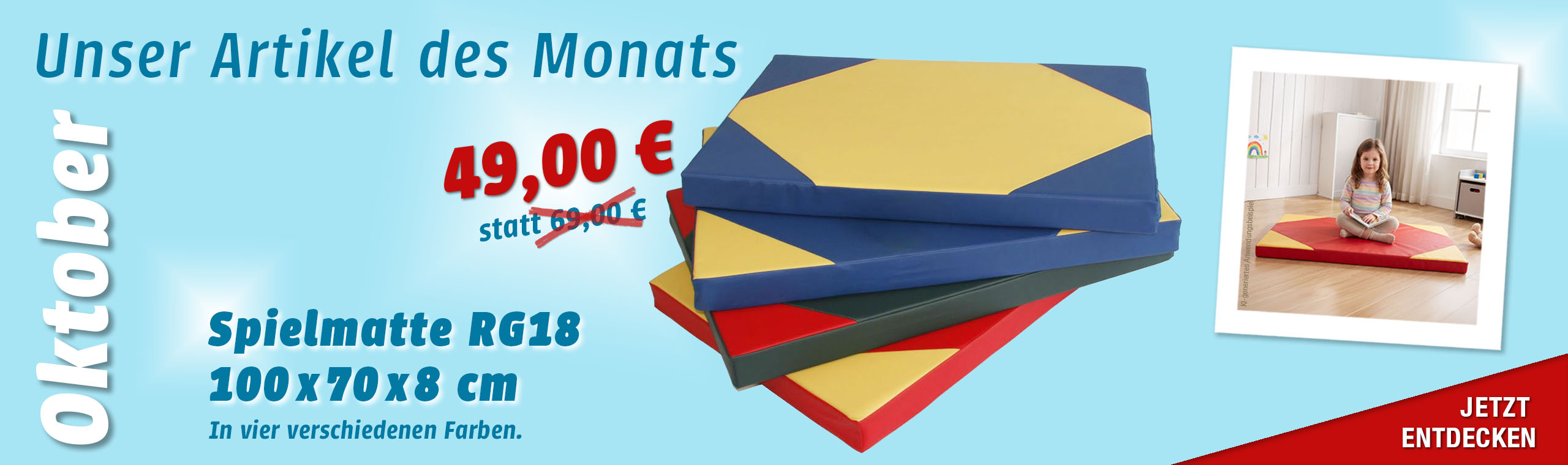 Oktober Roni-Kids Matte Dreiecke