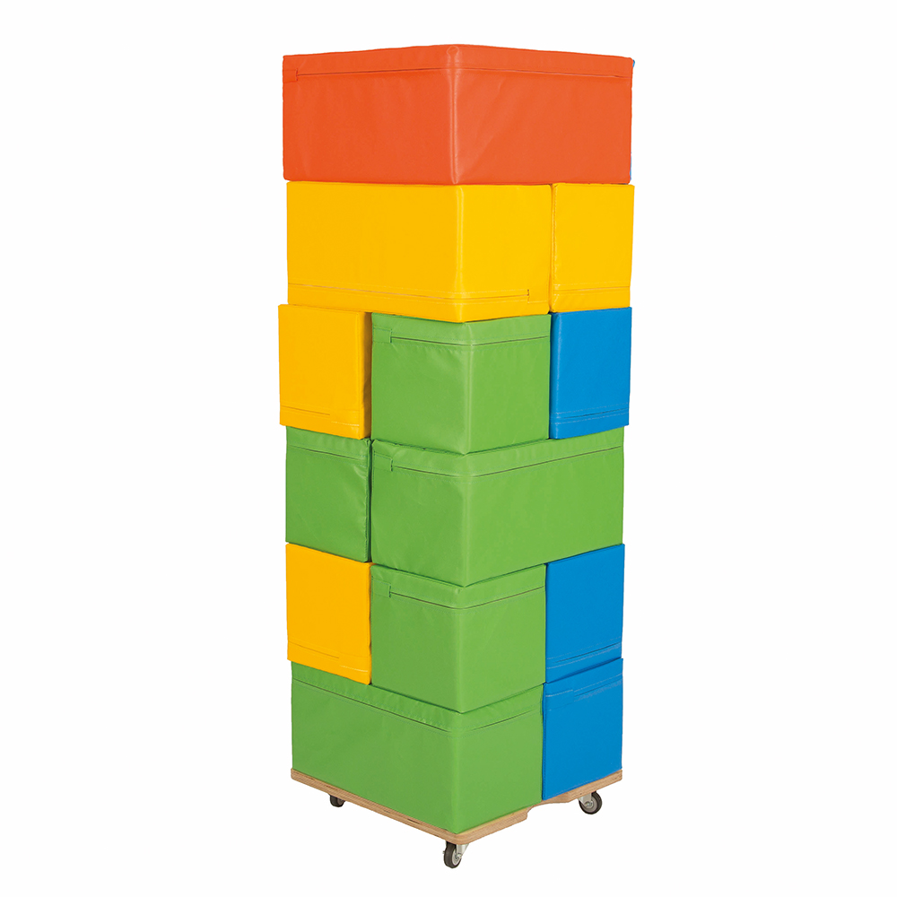 20-teiliger Bausteinsatz MEDI auf Rollwagen, inkl. Bezug