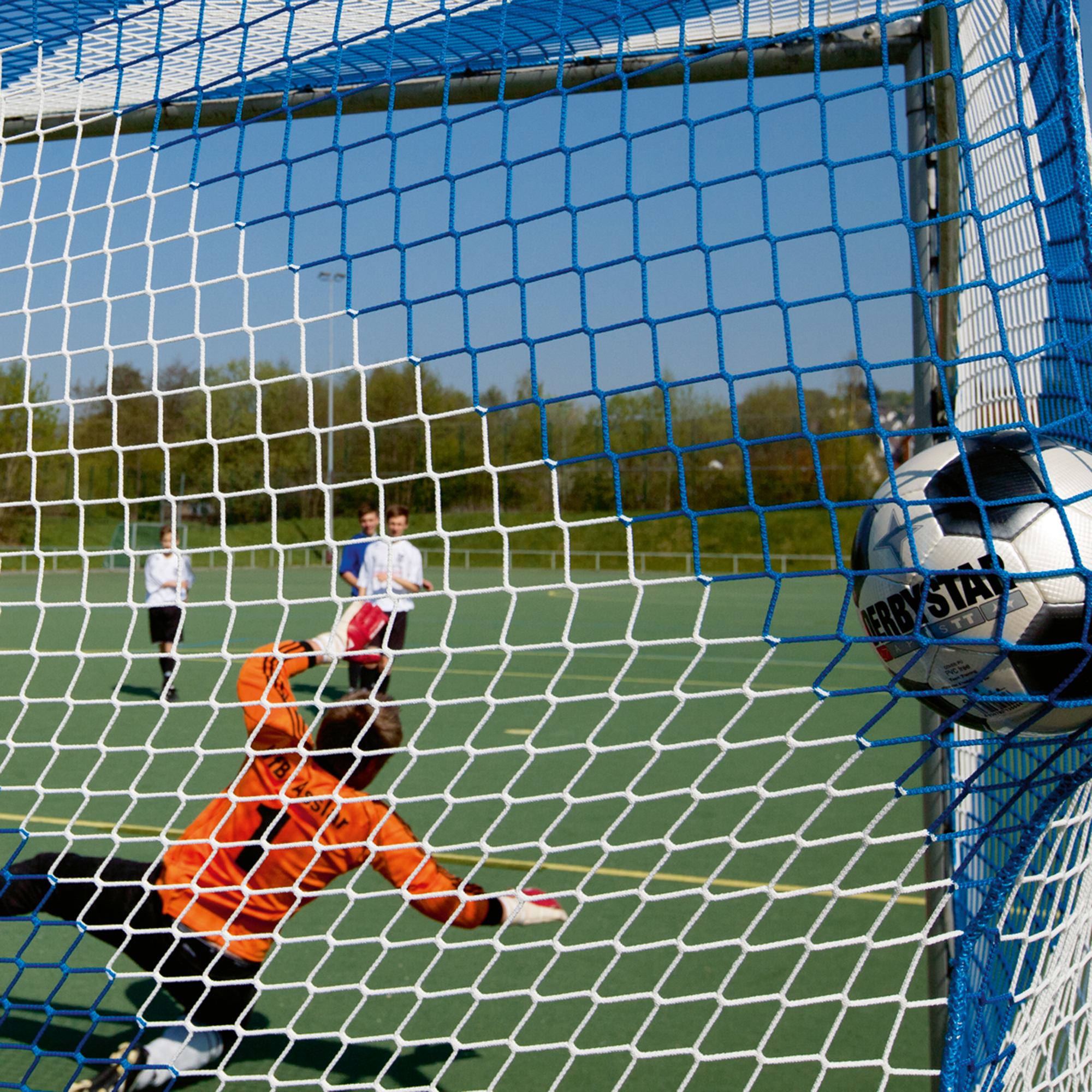 Knotenloses Fußball-Tornetz (Paar) - Bild 2 - Vergrößern