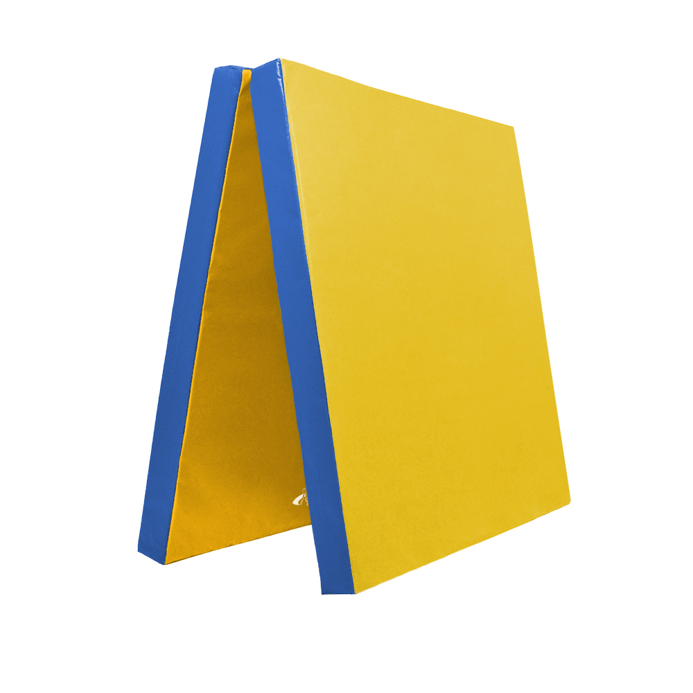 FUN klappbare Turn- und Spielmatte RG35 100x200 cm_gelb-blau