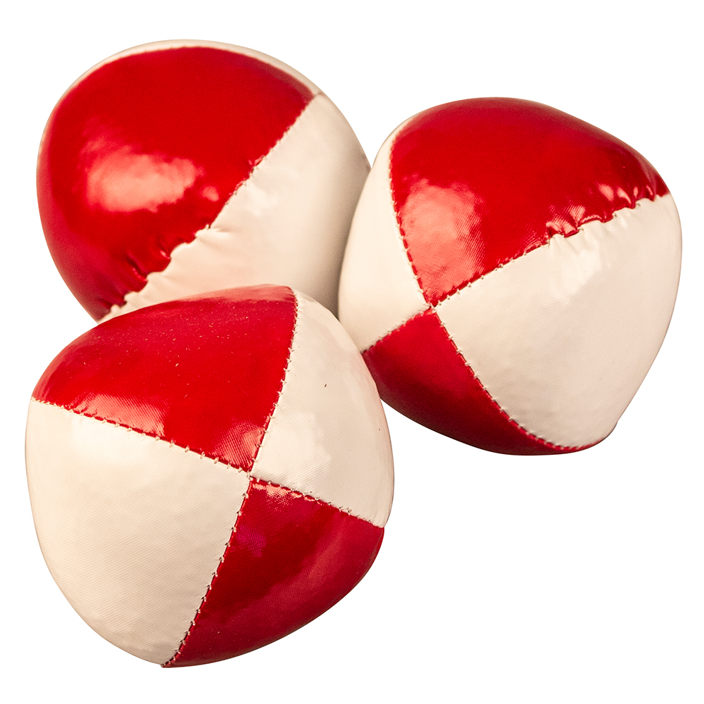 Jonglierblle 3er-Set rot-weiss