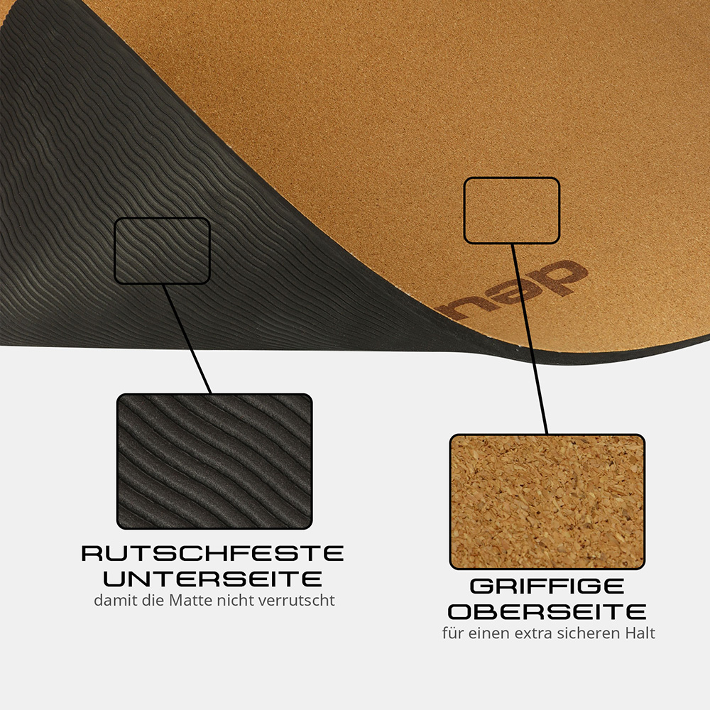 Deuser® Yoga Matte Kork - Bild 4 - Vergrößern