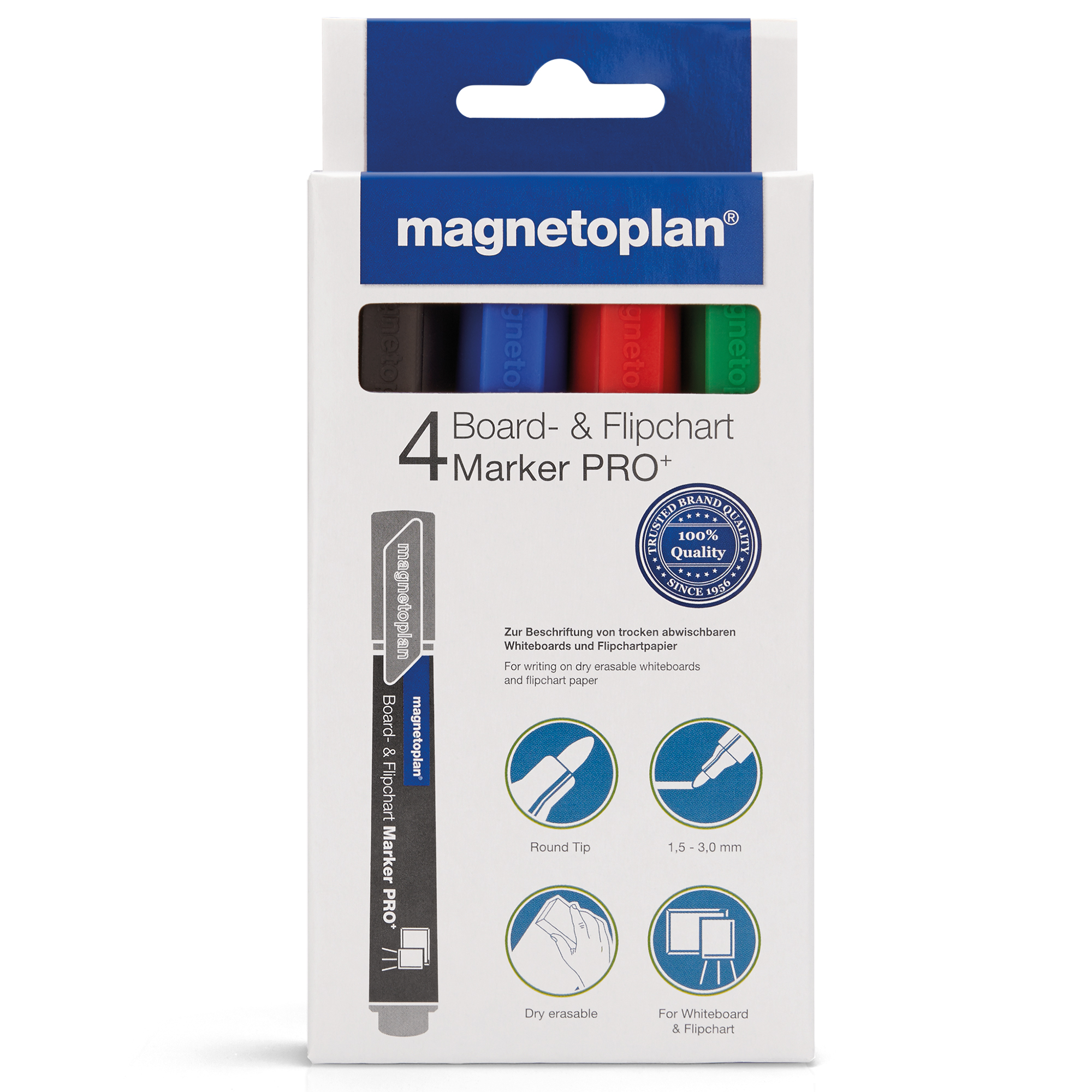 Board- und Flipchartmarker Pro+ im 4er Set