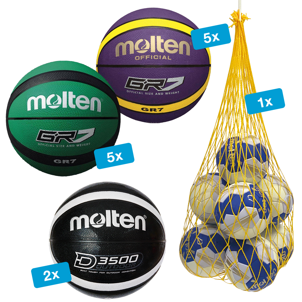 Molten Basketball-Sparpaket Outdoor Gr. 7