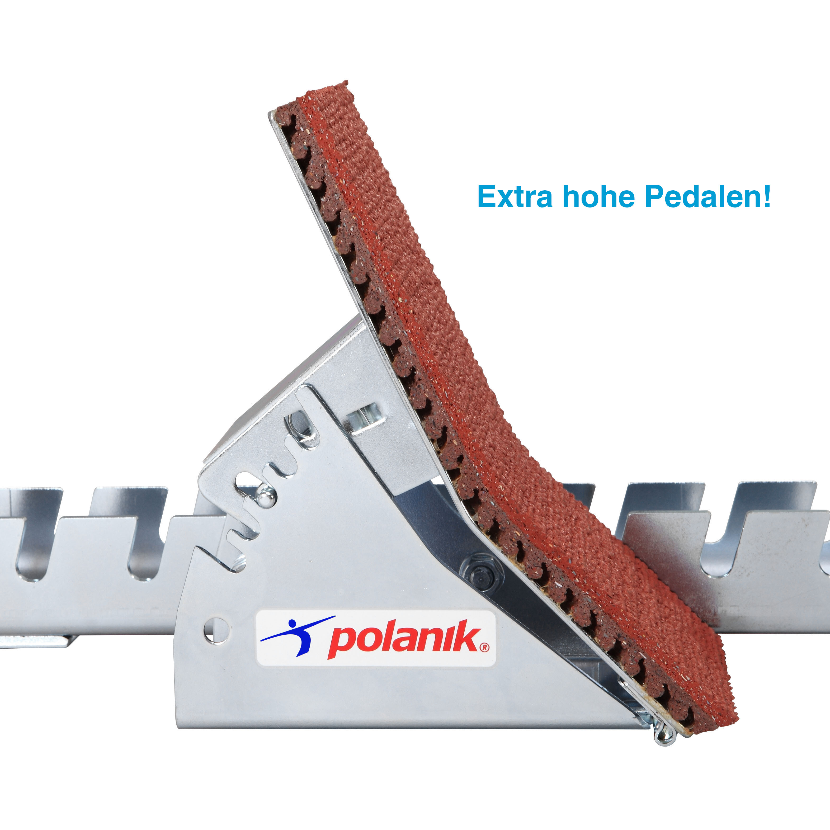 Polanik Wettkampfstartblock aus Stahl – Extra-hohe Pedale - Bild 2 - Vergrößern