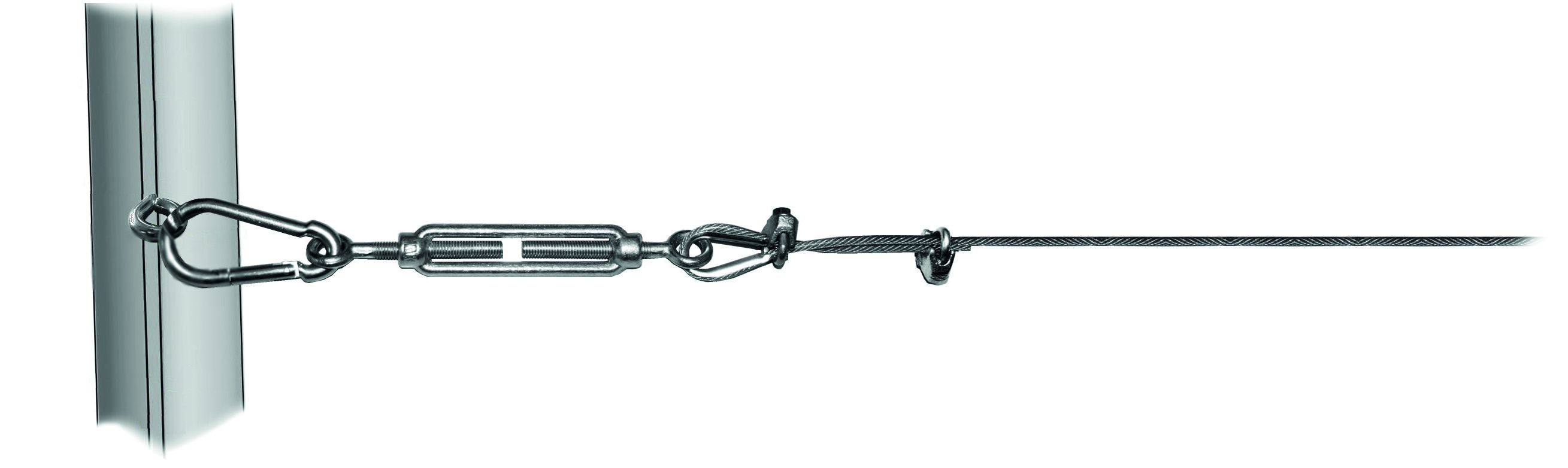 Montageset für Stahl-Spannseil - Bild 2 - Vergrößern