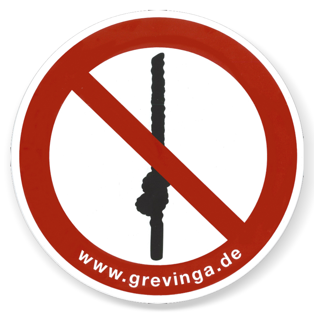 Schild – Klettertaue knoten verboten
