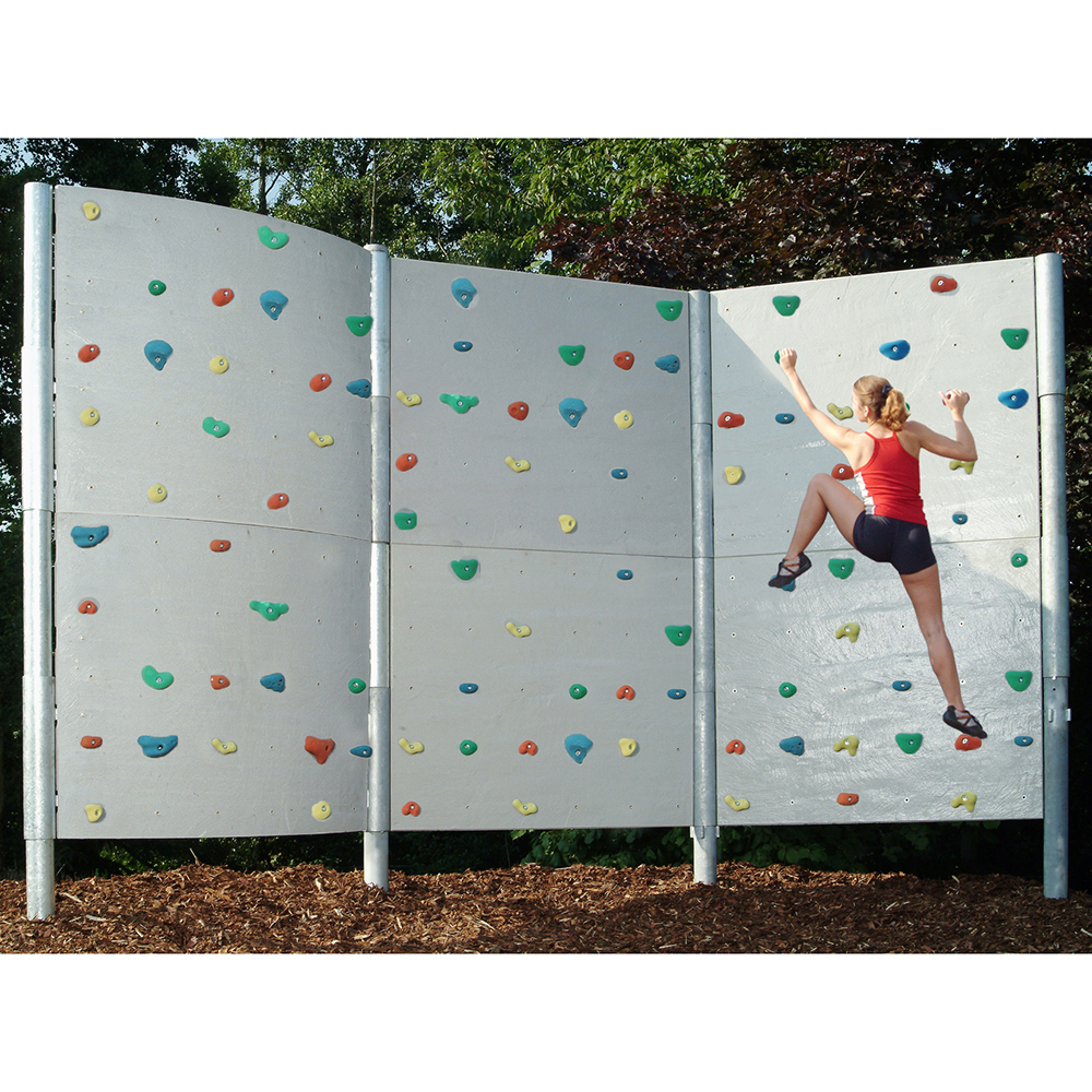 Freistehende Boulderwand Schieferplattenstruktur Länge 620 cm