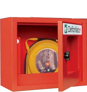 Defibrillator-Schrank mit Alarmfunktion (Sirene)